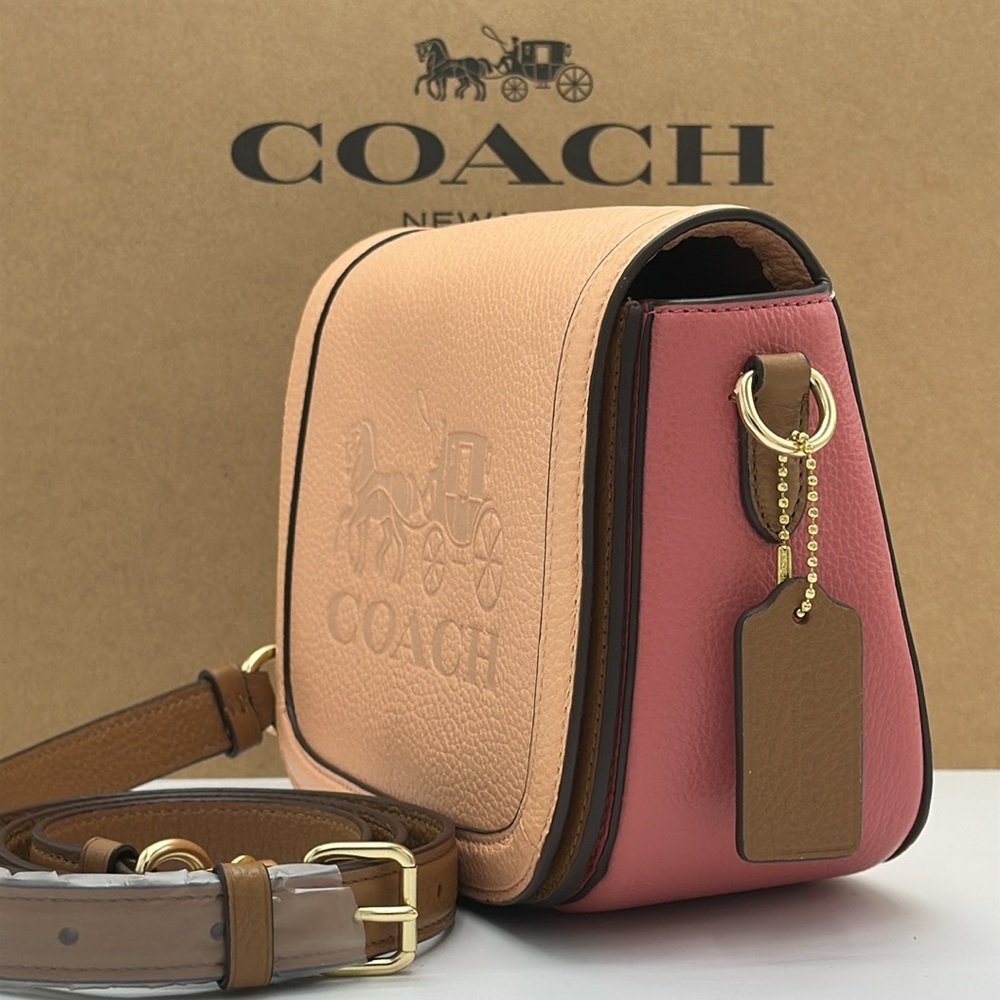Coach Saddle Bag In Colorblock With Horse And Carriage - Picture 6 of 16